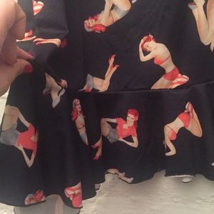 Sailor Girl PinUp Scallopu Bottom Patriotic Wiggle